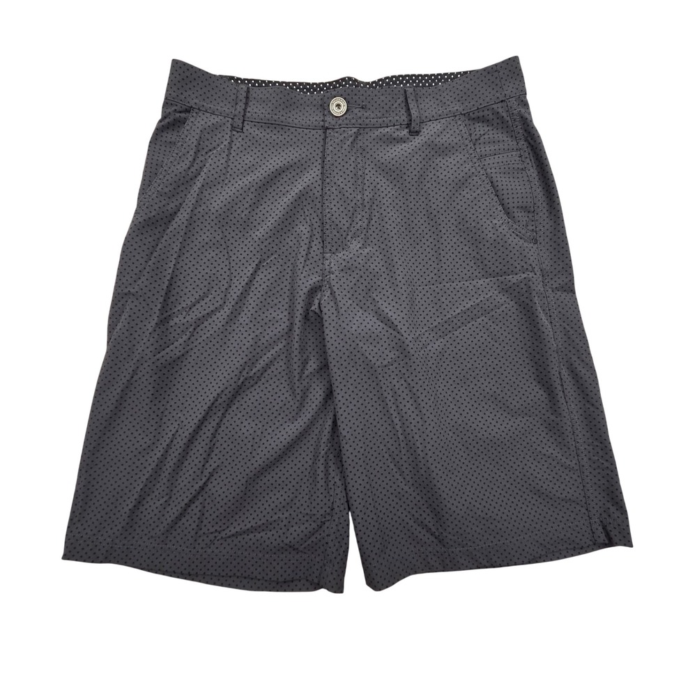 Lululemon Kahuna 11-inch Shorts Mens 32 Gray Black Polka Dot Athletic Golf
